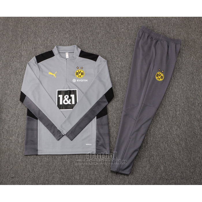 Chandal de Sudadera del Borussia Dortmund 2021-2022 Gris